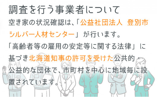 空家状況確認サービス（外部確認、登別市内）