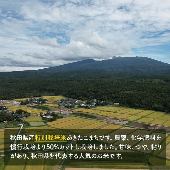 【令和6年産新米予約】<3ヵ月定期便>【無洗米】特別栽培米あきたこまち5kg×3回 合計15kg