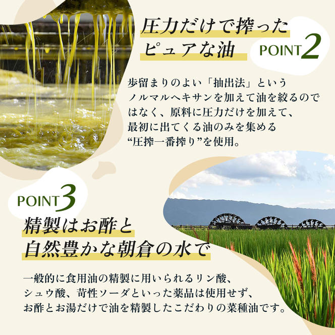 《コレステロールゼロ》菜種油 圧搾 一番搾り ギフトセット 1,250g × 3本 平田産業 油 （ サラダ油 純正 菜たね油 オーガニック ギフト プレゼント 贈答 食用油 植物油 調味料 健康食品 ドレッシング 揚げ物 天ぷら オイル ）