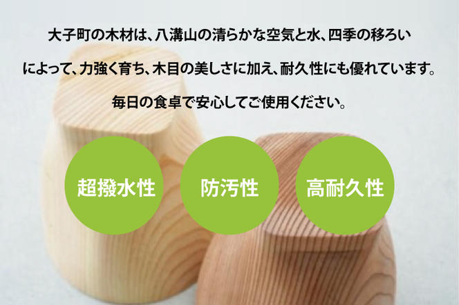 茨城県産 杉と檜のペアカップ（ガラスコート） スギ ヒノキ ビール 焼酎 国産(BH004)