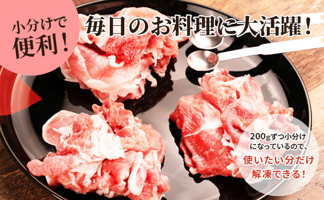 ＜2ヶ月に1回お届け＞伊達黄金豚のジューシーな切り落とし肉 2kg【200g×10パック】三元豚  豚肉 ぶた肉 スライス 小間切れ 小分け 冷凍