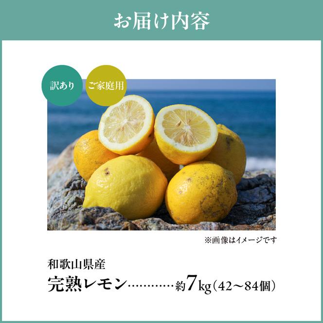 EA6024n_【訳あり・ご家庭用】完熟 レモン 7kg 皮まで使用可能（栽培期間中農薬不使用）