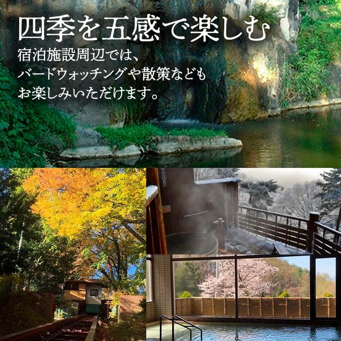 登山電車で行く絶景露天風呂がある宿「常盤館」宿泊補助券3000円分 信州 ご当地 グルメ