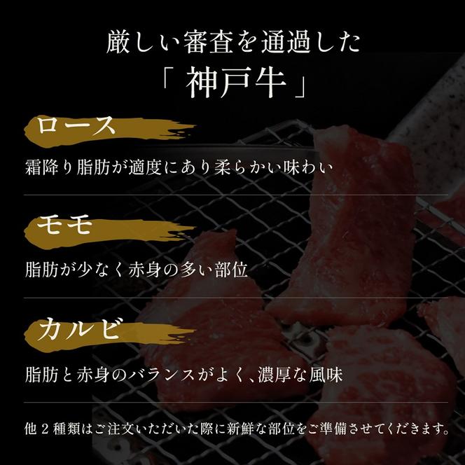 【和牛セレブ】 神戸牛 5種の希少部位 焼肉 食べ比べ 350g　希少部位 5種 食べ比べセット 焼き肉 やきにく BBQ 牛肉 肉 神戸ビーフ 神戸肉 兵庫県 加東市