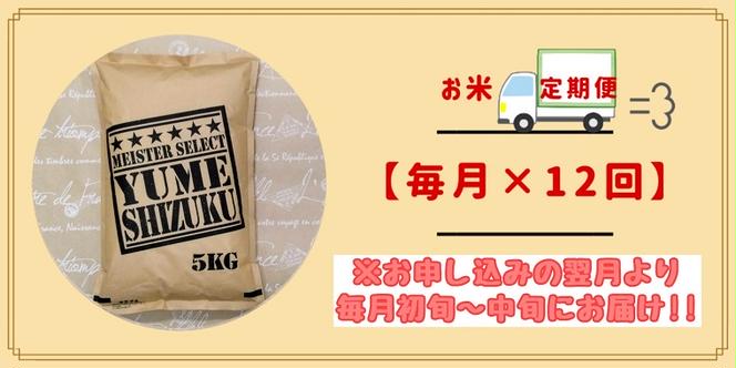 CI775_【１２回定期便】『夢しずく』無洗米10ｋｇ（５kg×２袋）佐賀のブランド米！【五つ星お米マイスター厳選！】