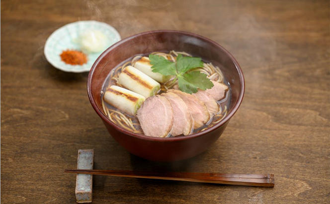 鴨せいろそば　4袋8人前（信濃そば半生麺・鴨がらつゆ付き）麺類　そば　蕎麦　乾麺　信州そば　お取り寄せ　年越しそば　長野　ご当地