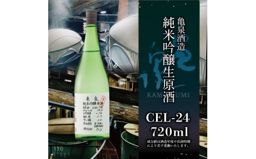 純米吟醸生原酒 CEL-24 720ml 生酒 毎月1本×3回 定期便 お酒 酒 さけ 日本酒 アルコール 生原酒 14度 14% 甘口 フルーティ 食中酒 地酒 亀泉酒造 おいしい 飲みやすい