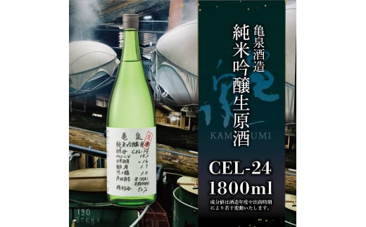 純米吟醸生原酒 CEL-24 1800ml 1.8l 生酒 毎月1本×7回 定期便 お酒 酒 さけ 日本酒 アルコール 生原酒 14度 14% 甘口 フルーティ 食中酒 地酒 亀泉酒造 飲みやすい