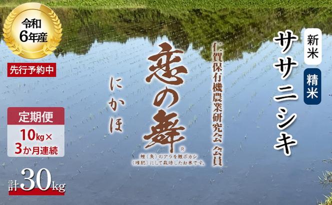 《定期便》令和6年産 新米 11月から発送 恋の舞 ササニシキ にかほ 精米 10kg 3ヶ月連続お届け 計30kg