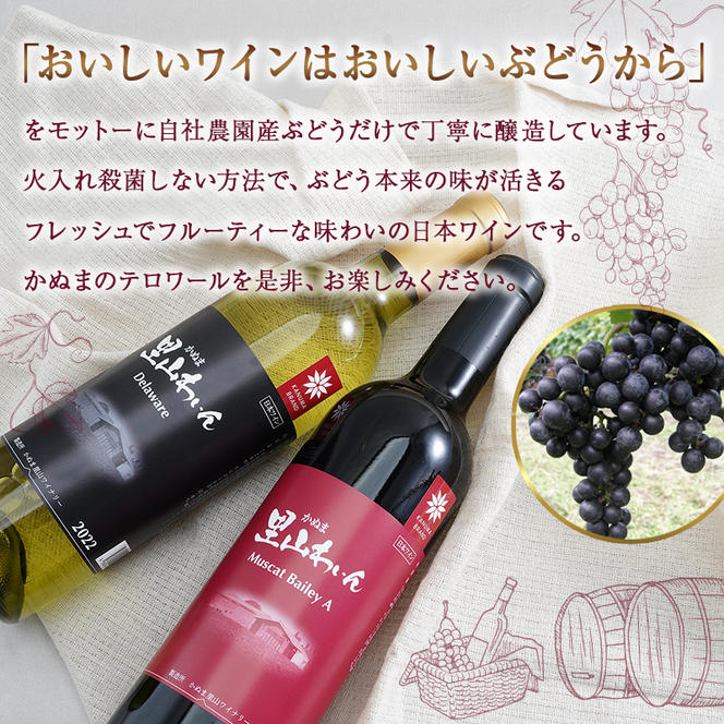 かぬま 里山わいん 里山のめぐみ 赤ワイン 720ml & 白ワイン 720ml お届け 入金確認後 14日～1ヶ月 お酒 