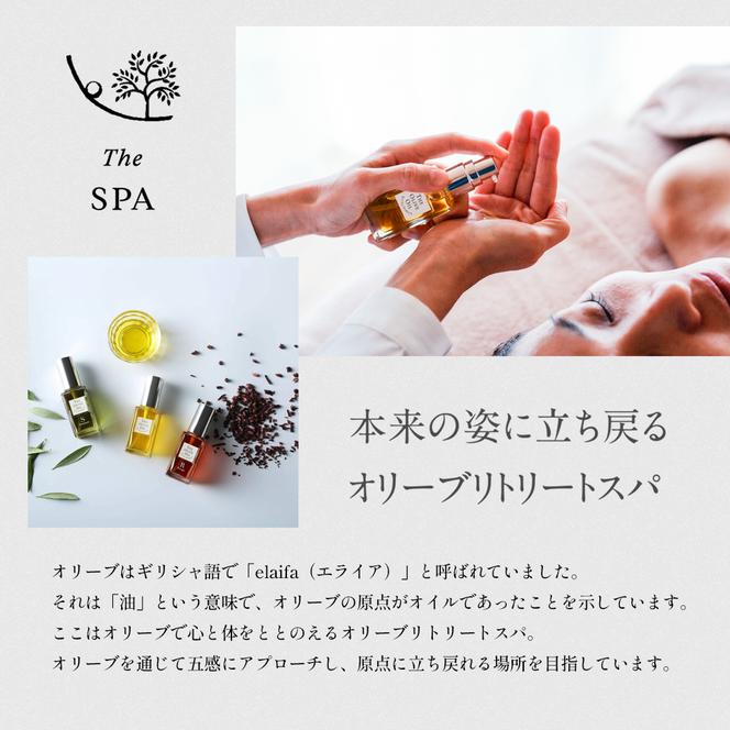 千年オリーブテラス for your wellness オリーブリトリートスパ「The SPA」210分　利用券 オリーブテラス スパ オリーブ トリートメント 美容 小豆島 体験