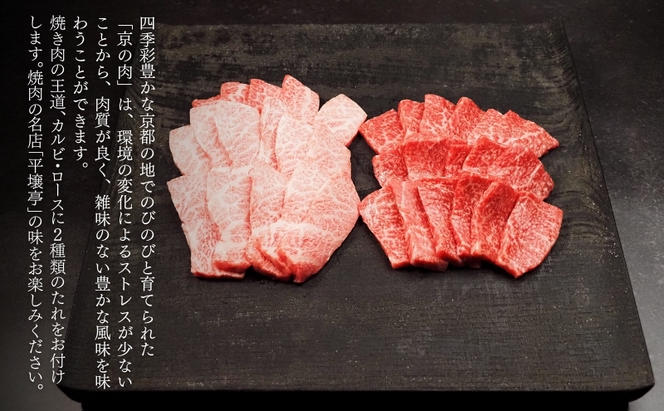 京の肉　焼き肉用カルビ・ロース　食べ比べセット　500ｇ タレ付