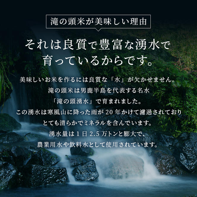 令和6年産 あきたこまち 玄米 男鹿の湧水 滝の頭米 20kg 秋田県 男鹿市 いりあいファーム滝の頭