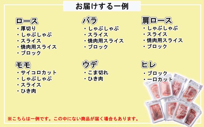 北海道産 健酵豚 精肉 おまかせ セット 1kg 以上( 3～4パック ) 豚肉 おためし 詰め合わせ ブランドポーク