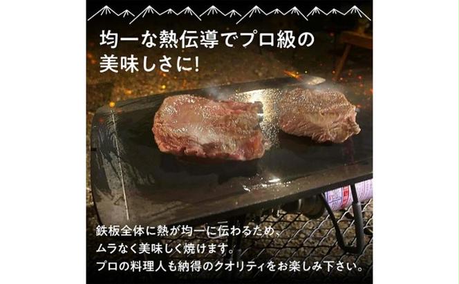 調理 ステーキマイスターズ 4.5mm 鉄板 Lサイズ 鉄ハンドル付き キャンプ アウトドア バーベキュー ステーキ BBQ 調理器具 アウトドアプレート 極厚 黒皮【アッシーリス】