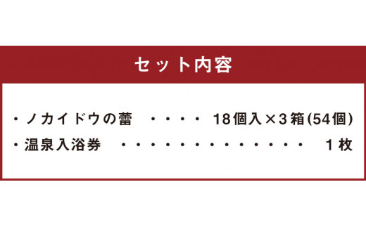 ノカイドウの蕾 3箱セット(温泉入浴券付き) 100g×3箱 1箱18個入り スノーボール風クッキー お菓子 お茶請け 焼き菓子 甘酒クッキー クッキー 温泉入浴券1枚付き 送料無料