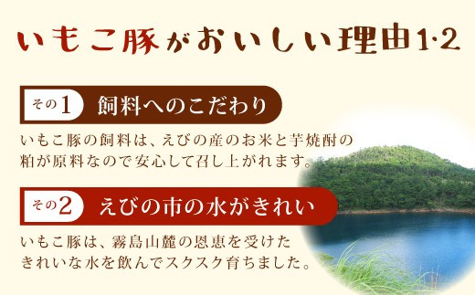 簡単便利 いもこ豚 ひと口みそ漬け 食べ比べセット (9人前) 合計1.62kg (肩ロース・ロース・ヒレ) 各540g　みそ漬け 味噌漬け 豚肉 豚 肉 食べ比べ 3種 セット 詰合せ 冷凍 宮崎県産 九州産 送料無料