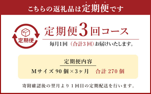 【定期便】えびのの大自然で育ったこだわりタマゴ 康卵 90個×3ヶ月 合計270個 各月破損保証10個含む 赤 Mサイズ 卵 たまご 玉子 生卵 鶏卵 玉子焼き 卵焼き ゆで卵 エッグ TKG 卵かけご飯 たまごかけごはん つまめる 鶏 国産 九州産 送料無料
