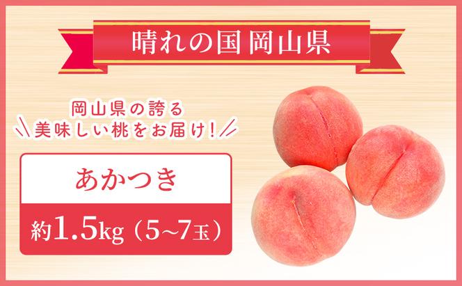 【2025年先行予約】 桃 岡山県産 あかつき 約1.5kg(5～7玉)  《2025年7月上旬-中旬頃出荷》 白桃 岡山 はくとう スイーツ フルーツ 果物 先行予約 数量限定 期間限定 岡山 里庄町 モモ もも 桃