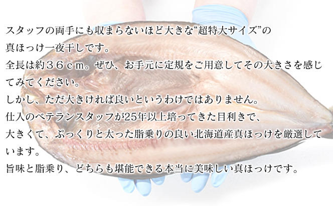 【緊急支援品】ほっけ 真ほっけ一夜干し 約400～450g 5枚入 北海道 ホッケ 真ほっけ 一夜干し 干物 焼き魚 おつまみ 晩酌 ご飯のお供 海鮮 魚介類 送料無料 冷凍 特大 緊急支援品 事業者支援 中国禁輸措置