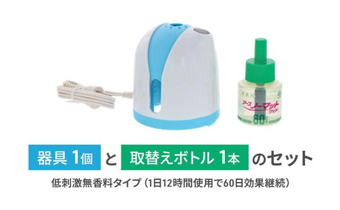 ノーマットワイド 60日セット リビング用 2個 アース 蚊よけ 蚊対策 蚊退治 蚊に効く蚊駆除 侵入防止 低刺激 無香料 取り替え 取替 本体