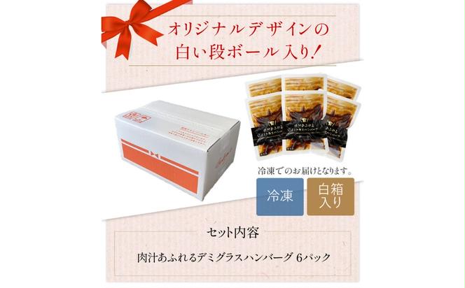 【定期便】肉汁あふれるデミグラスハンバーグ6個入 3ヶ月定期便 　日ハム 冷凍 個食 使い切り