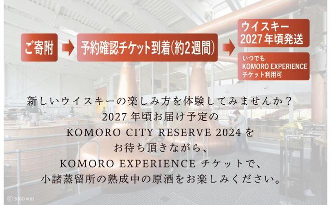 KOMORO CITY RESERVE 2024（ウイスキー）＋KOMORO EXPEROENCE(体験ペアチケット）小諸市 ウイスキー