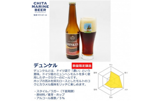 知多マリンビール (デュンケル) 6本 クラフトビール ラガー ダークビール