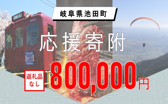 【岐阜県池田町】寄附のみの応援受付 (返礼品はございません)800,000円