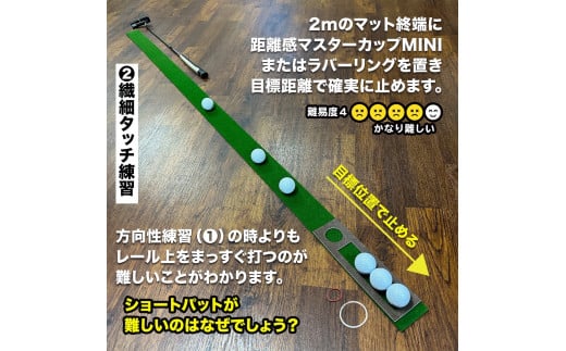 パターマット工房 タッチがわかるパット練習レール 2枚セット(標準・最高速) 7cm×200cm 2枚組 ゴルフ 練習器具 パッティング練習 パッティングマット 人工芝 スーパーベント 日本製