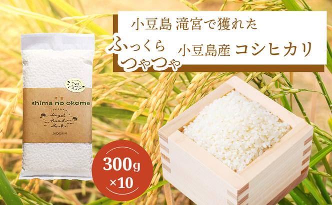 小豆島 滝宮で獲れたふっくらつやつや小豆島産コシヒカリ 300g×10個 こしひかり 白米 精米 もっちり 甘み 3kg