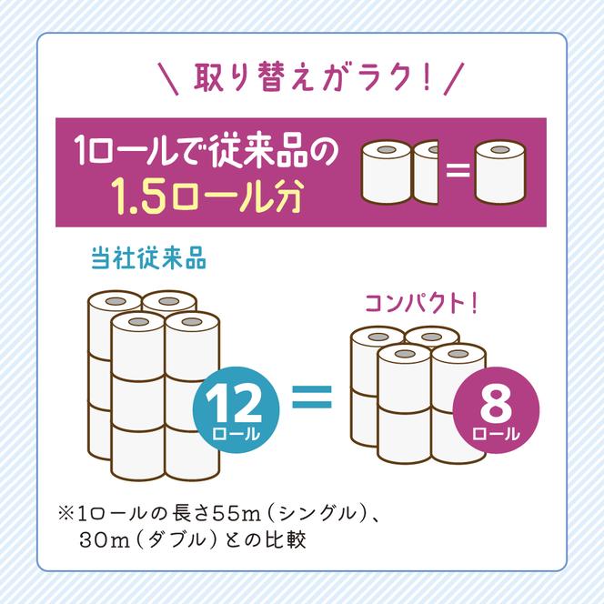 トイレットペーパー シングル 1.5 倍巻き 1ケース （8ロール入×8パック） クリネックス コンパクト 無香料 トイレット ペーパー トイペ 節約 日用品 日用雑貨 消耗品 備蓄 備蓄品 備蓄用 防災 防災グッズ 災害 倍巻 宮城 宮城県 岩沼市