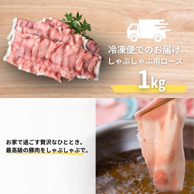 国産豚肉 しゃぶしゃぶ用 ロース 1kg 京丹波高原豚