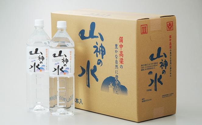 山神の水 1500ml×10本入り ナチュラルミネラルウォーター  岡山 高梁市 水  ミネラルウォーター 飲料 ドリンク ペットボトル 鉱泉水 天然水 お水 健康 水分補給 安心 安全 国産 飲みやすい まろやか 