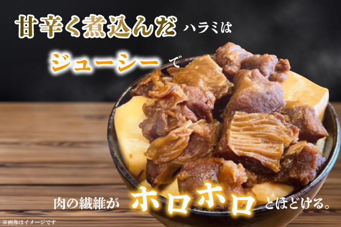 【居酒屋ドリーム】ハラミ煮込み 1.2kg【カシマスタジアム スタグル ハラミメシ 行列 人気 鹿島アントラーズ お家グルメ 豚ハラミ 豚肉 鹿嶋市 茨城県 10000円以内 1万円以内】（KDK-1）