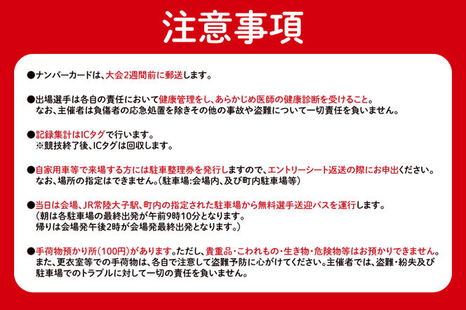 第58回奥久慈湯の里大子マラソン大会 ハーフマラソン(高校生以上参加可能)の部 参加権1名分 ※種目を確認のうえ、お申込みください。（AU001）