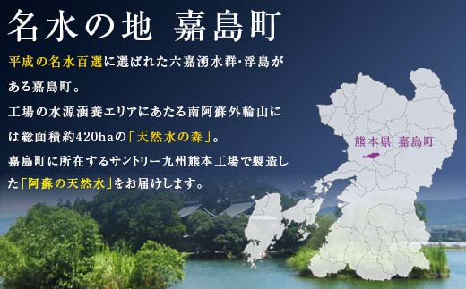 FKK19-944_【5回定期便】 サントリー 阿蘇の天然水 【550mlペット×24本】 サントリー九州熊本工場製造 ミネラルウォーター ナチュラル 水分補給 備蓄 軟水 ペットボトル 嘉島町