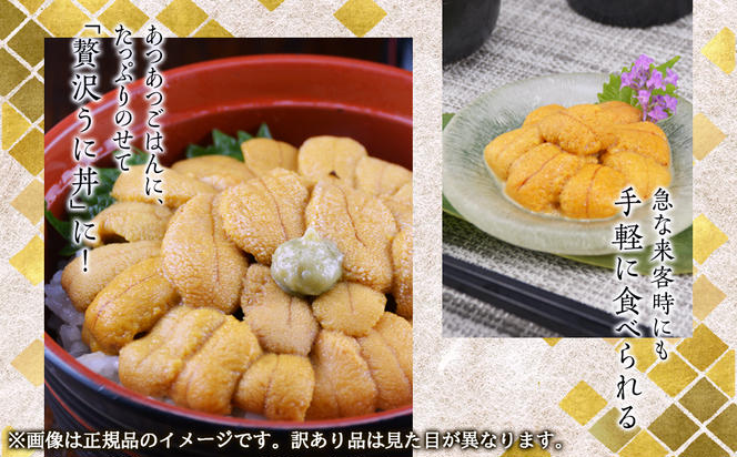 【訳あり・数量限定】北海道産天然キタムラサキウニ『ふり塩うに』200g（100g×2パック）