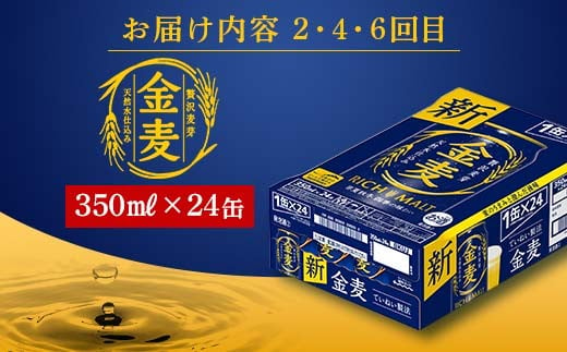 FKK19-963 【サントリー生ビール・金麦交互6回定期便】各350ml ×24本 ギフト 贈り物 酒 アルコール