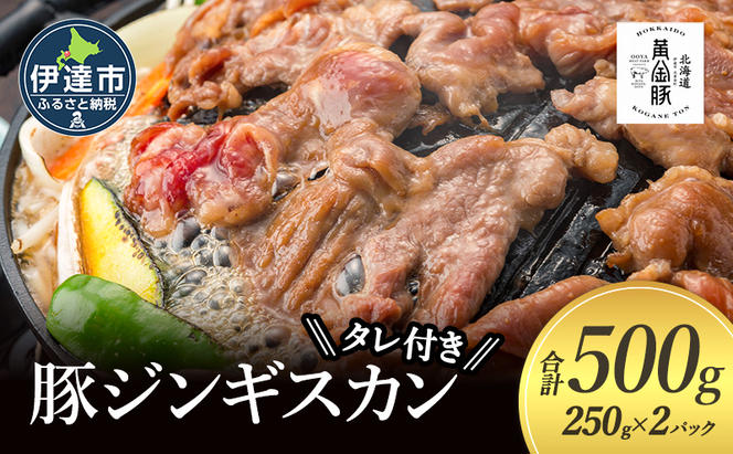 北海道 伊達 黄金豚 ジンギスカン 250g×2パック（計500g） 特製 たれ セット 焼肉 BBQ お花見 キャンプ お肉 豚肉