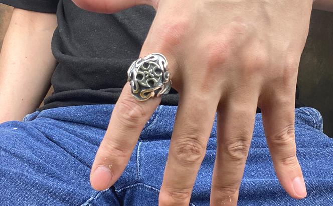 Double iron cross ring ダブル アイアン クロス リング ｜ リング 指輪 シルバーリング シルバー シルバー925 ハンドメイド 手作り ゆびわ りんぐ アクセサリー 十字架 モチーフ 925 選べる サイズ ジュエリー アクセ ファッション 人気 シンプル ギフト プレゼント 年末年始 お中元 お歳暮 内祝い 快気祝い