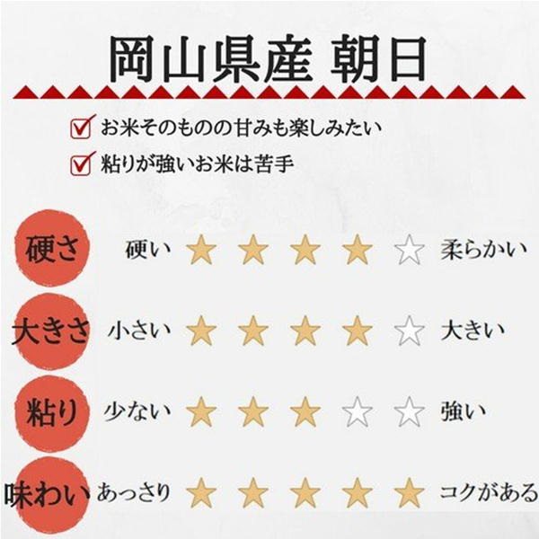 令和6年産 朝日 5kg (5kg×1袋) 岡山県産 精米 お米