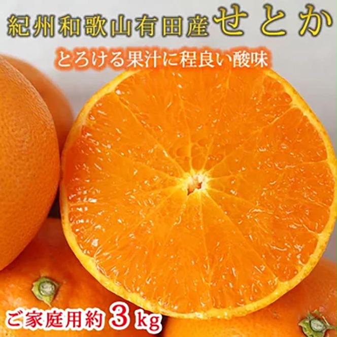 とろける食感!ジューシー柑橘 せとか 約3kg 【家庭用 訳あり】
※2025年2月下旬～3月中旬頃に順次発送予定
※着日指定不可