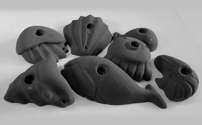 クライミングホールド・海の生き物セット クライミング 遊び 子供 トレーニング リサイクル素材 耐久 環境保護