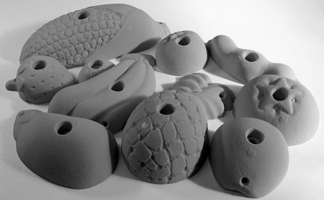 クライミングホールド・食べ物セット クライミング 遊び 子供 トレーニング リサイクル素材 耐久 環境保護