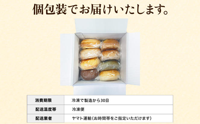 【定期便】全12回 毎月お届け 北海道産 ベーグル 8個 詰め合わせ おまかせ セット 個包装 小分け パン