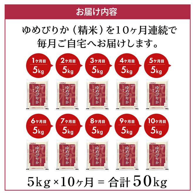 【10ヶ月定期配送】ホクレンゆめぴりか（精米5kg）ANA機内食採用