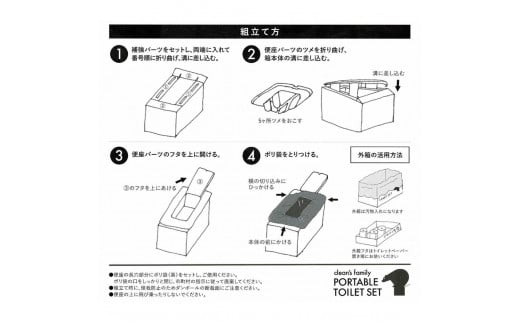 【CF-R5tka】【防災アイテム】【簡易トイレ付】クリーンズファミリー 簡易トイレ付トイレセット 100回 トイレットペーパー 200m ソフトタイプ 再生紙 リサイクル コンパクト 防災 災害 緊急 日用品 高知