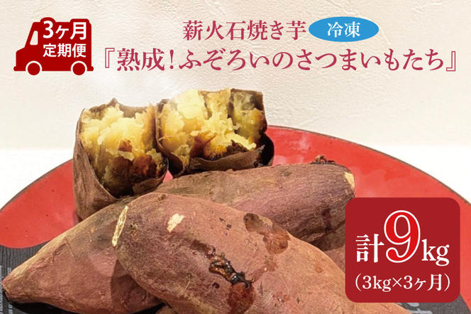 【3ヶ月定期便】薪火石焼き芋『熟成！ふぞろいのさつまいもたち』約3kg(GV-9)