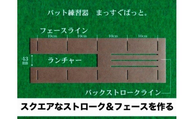 【CF-R5cbs】PGS102　ゴルフ練習用・最高速EXPERTパターマット45cm×3mと練習用具（距離感マスターカップ、まっすぐぱっと、トレーニングリング付き）（土佐カントリークラブオリジナル仕様）【TOSACC2019】〈高知市共通返礼品〉